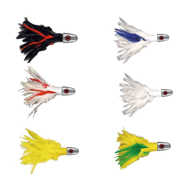 C&H No-Alibi Trolling Feathers BLACK/RED 1/2OZ