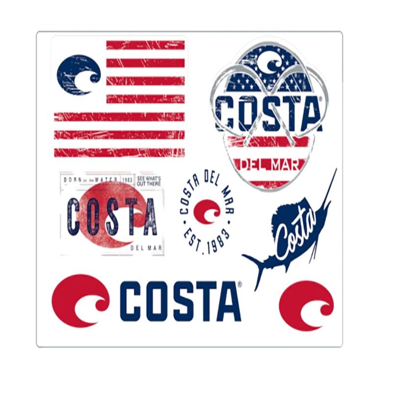 Costa del Mar Americana Decal Sheet Blue