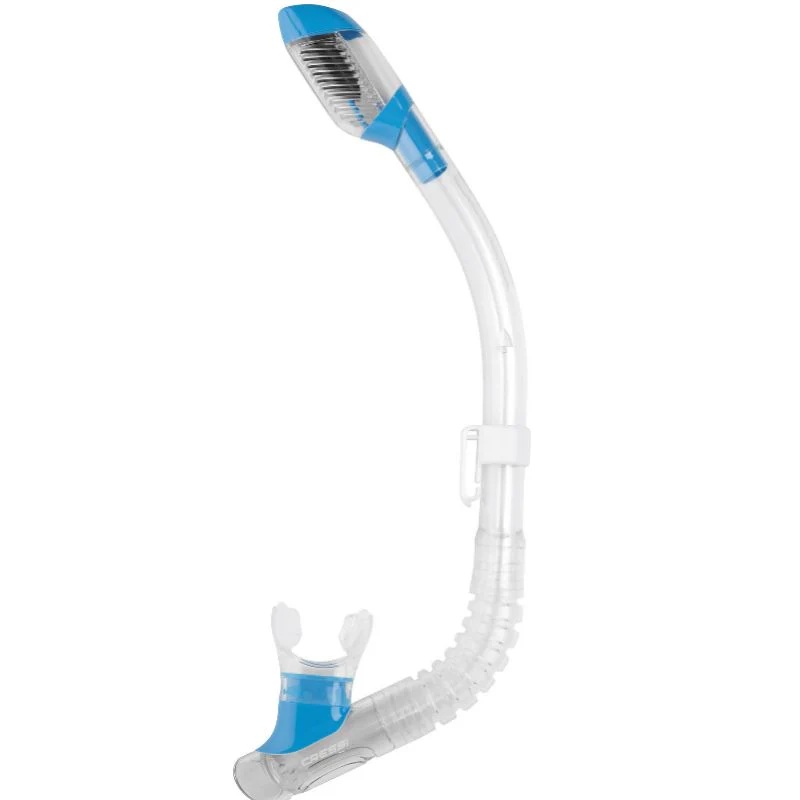 Cressi Minidry Kids Dry Snorkel Clear Blue