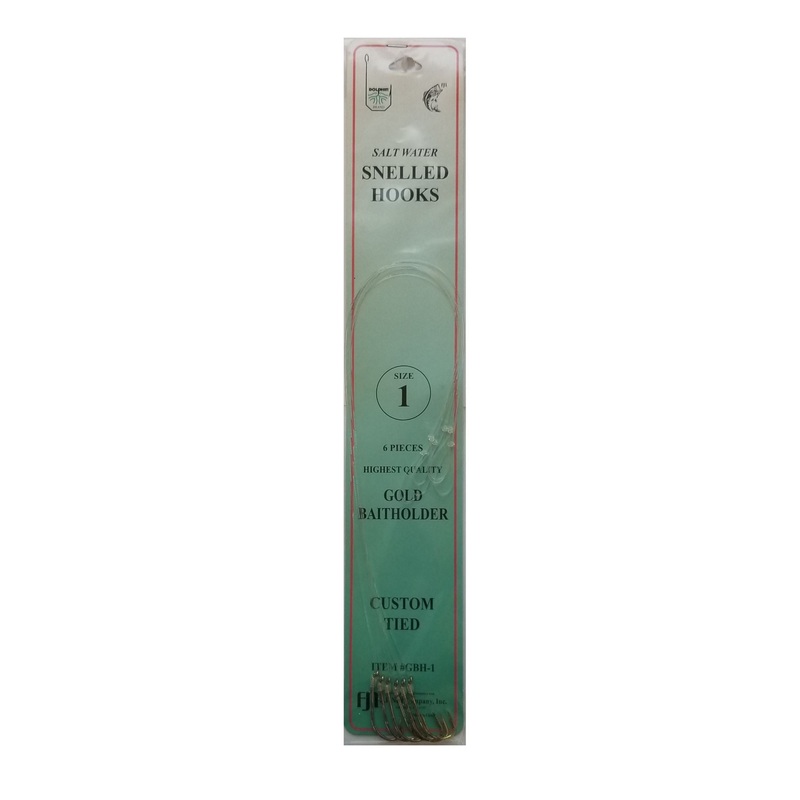 F. J. Neil Snelled Gold Baitholder Hooks 1