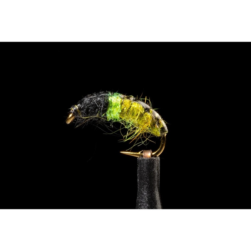 Hot Spot Czech Nymph Freshwater Fly Caddis Olive #12