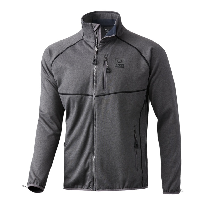 Huk Fin Performance Fleece Jacket H1300063 Iron Heather (014) Medium