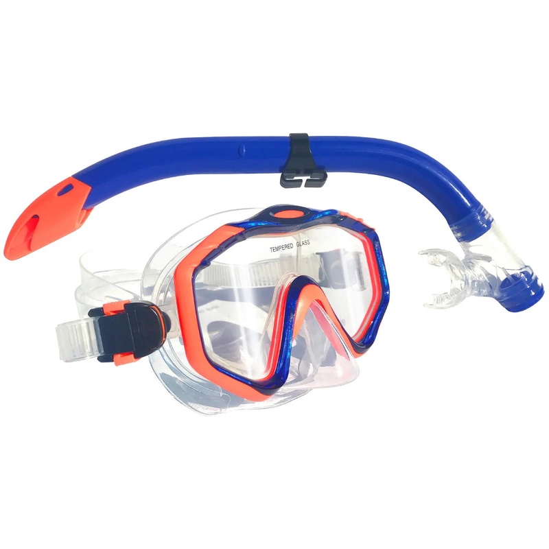 Land and Sea Kids Junior Seahorse Mask Snorkel Set Blue