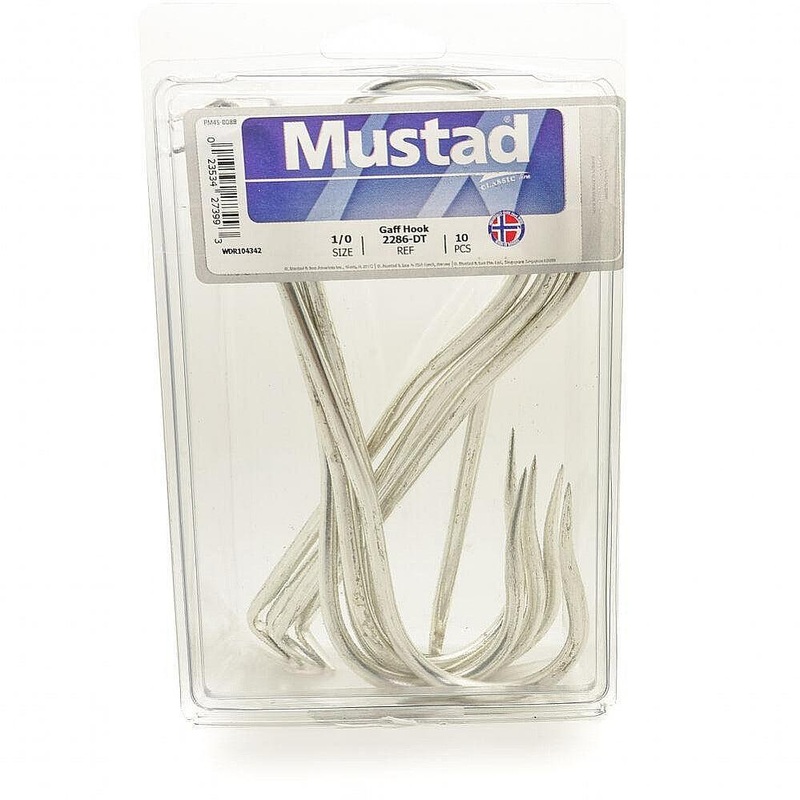 Mustad 2286DT Round Gaff Duratin Hook 10PK 1/0