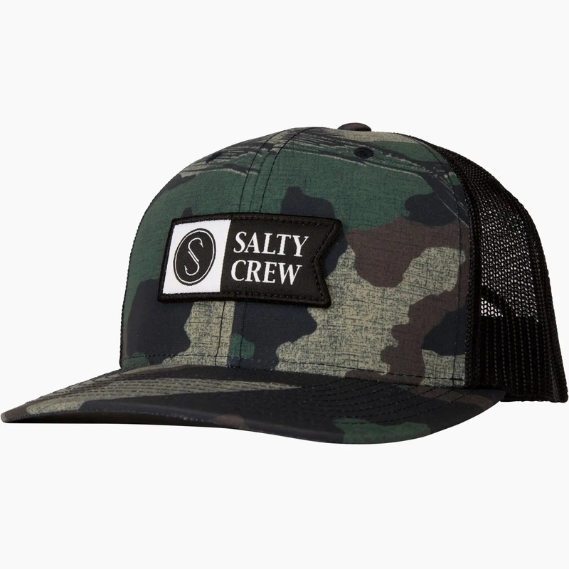 Salty Crew Pinnacle 2 Retro Trucker Hat Camo