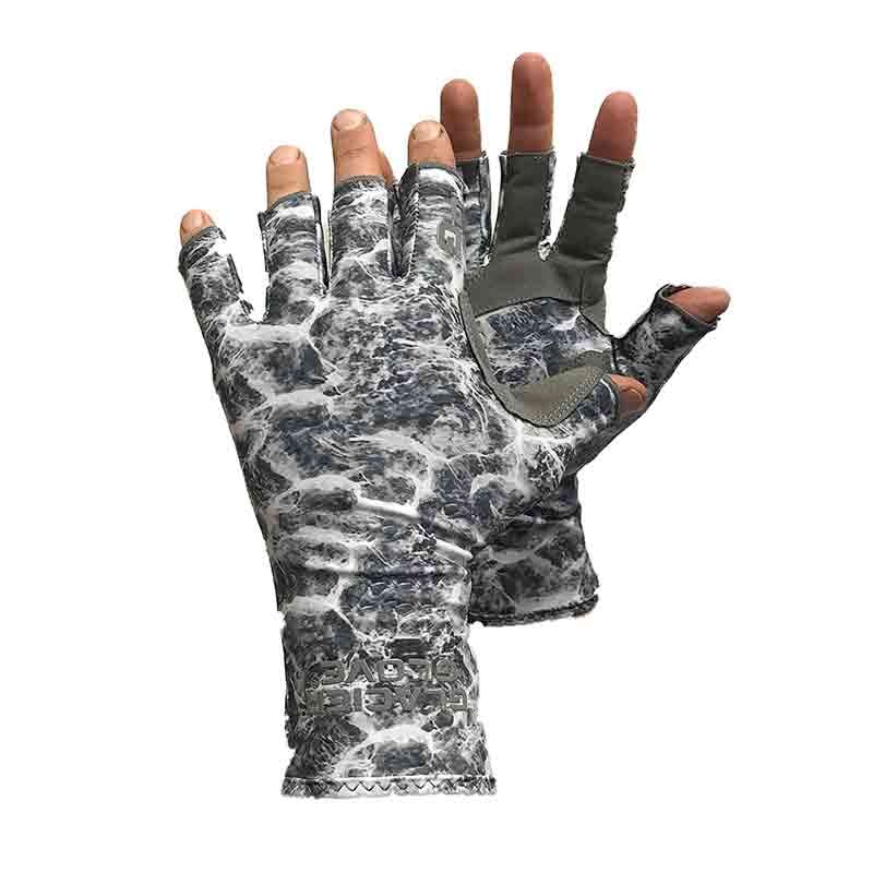 Glacier Outdoor Gray Camo Islamorada Sun Glove LARGE
