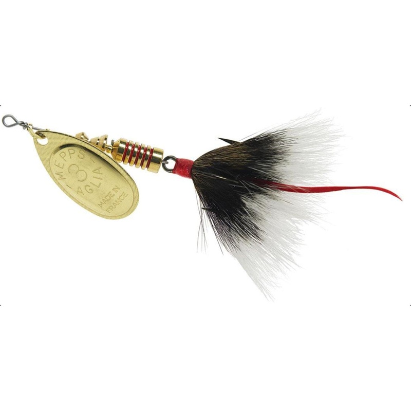 Mepps Aglia Dressed Spinner Gold/Grey 1/8oz