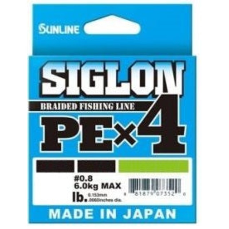 Sunline Siglon PEx4 Braided Fishing Line Hi-Vis Green 300m 12lb