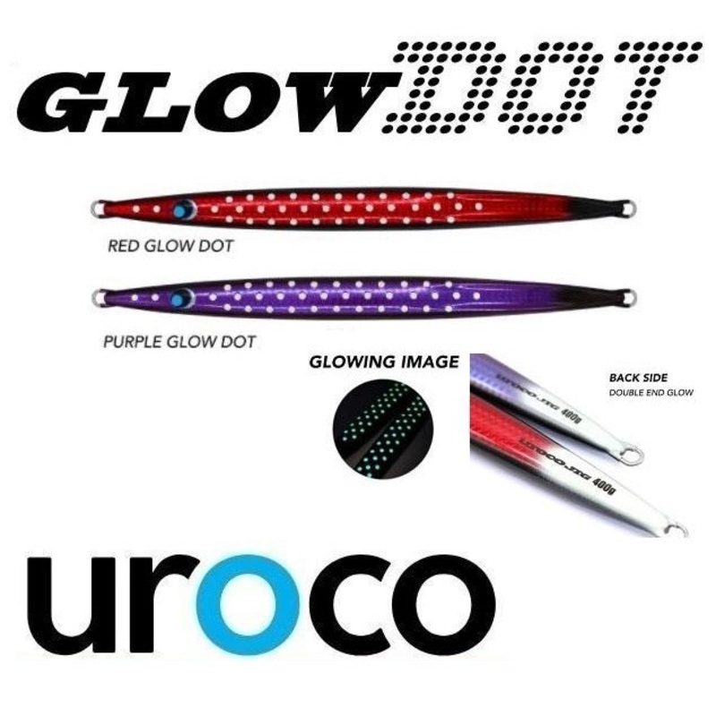 Uroco Original Glow Dot Jig 450g #101G – RED GLOW DOT