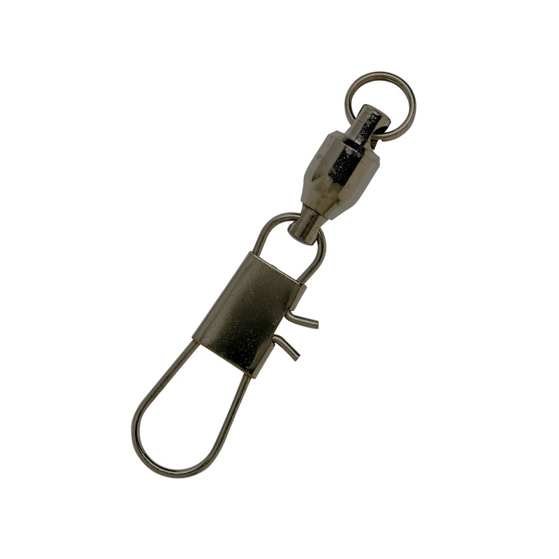 Ball Bearing Swivels with Interlock Snaps Black 3 0