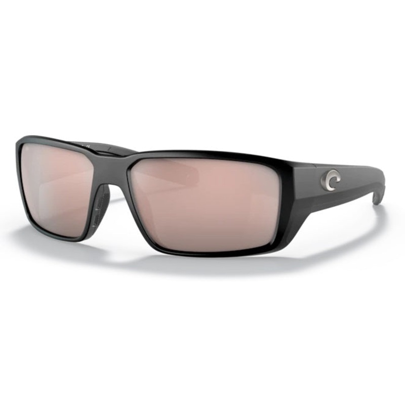 Costa Fantail Pro Matte Black Frame 580g Glass Lens Performance Polarised Sunglasses Blue Mirror 580G