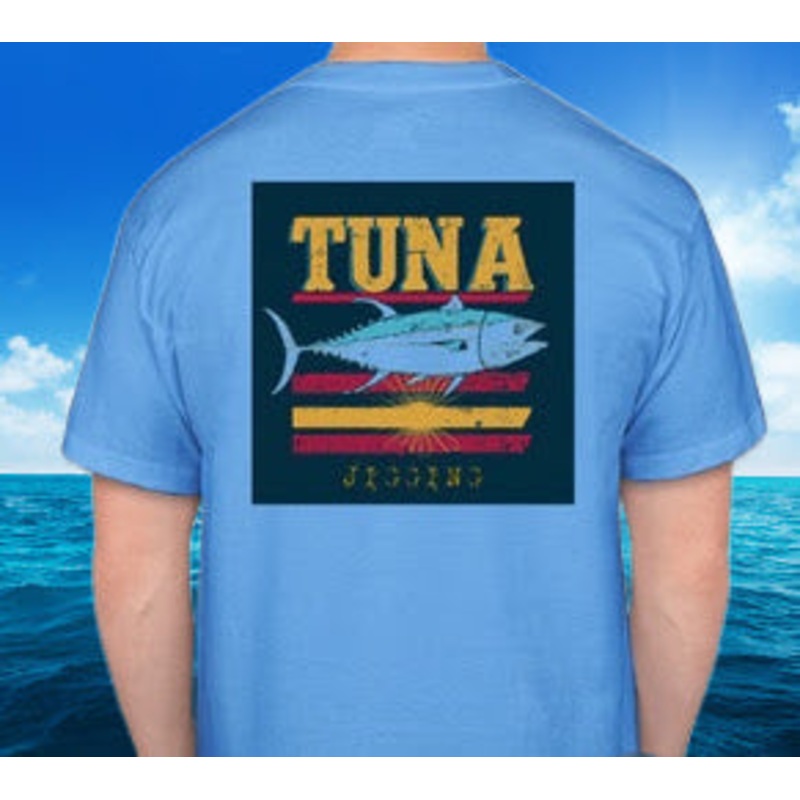 Cotton T-Shirt – The Fisherman’s Hut – The Fisherman’s Hut Tuna Jigging CAROLINA BLUE L