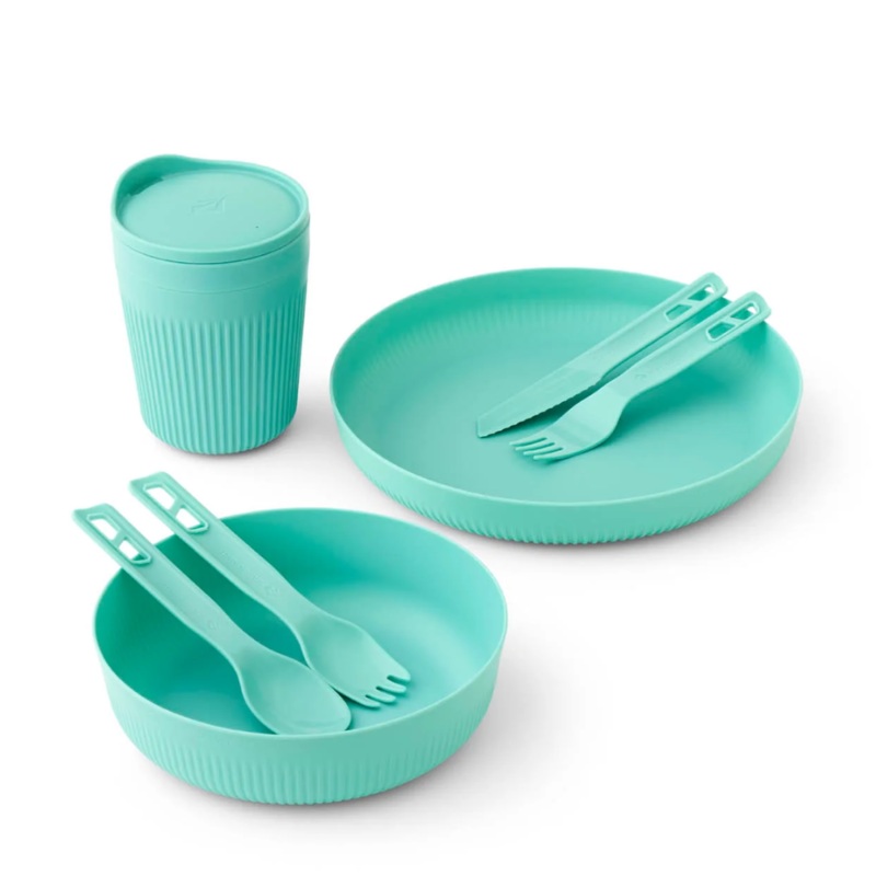 Sea To Summit Passage Dinnerware Set 7 Piece Aqua Sea