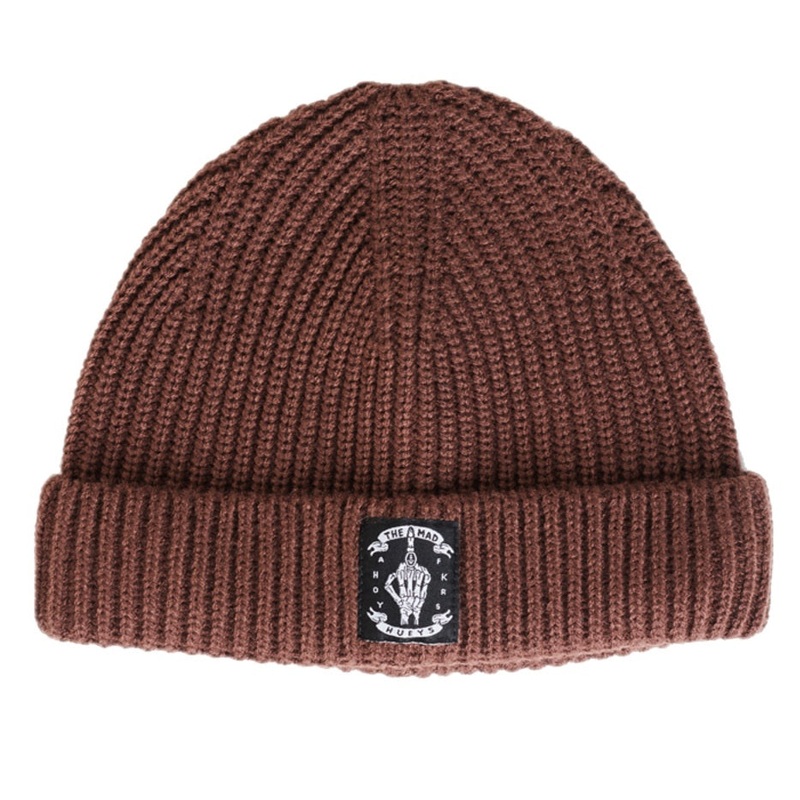 The Mad Hueys Ahoy Fkrs Wharfie Beanie Plum – H222M06013