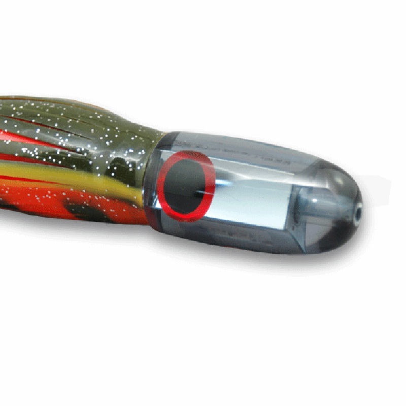 Fatboy Lures 6″ Sniper with Custom Single Hook Rig Skirted Trolling Lure F111 – Nitrous