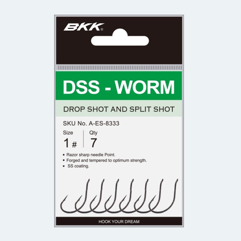 Hameon Drop-Shot BKK DSS-Worm #2/0 – 6 pcs