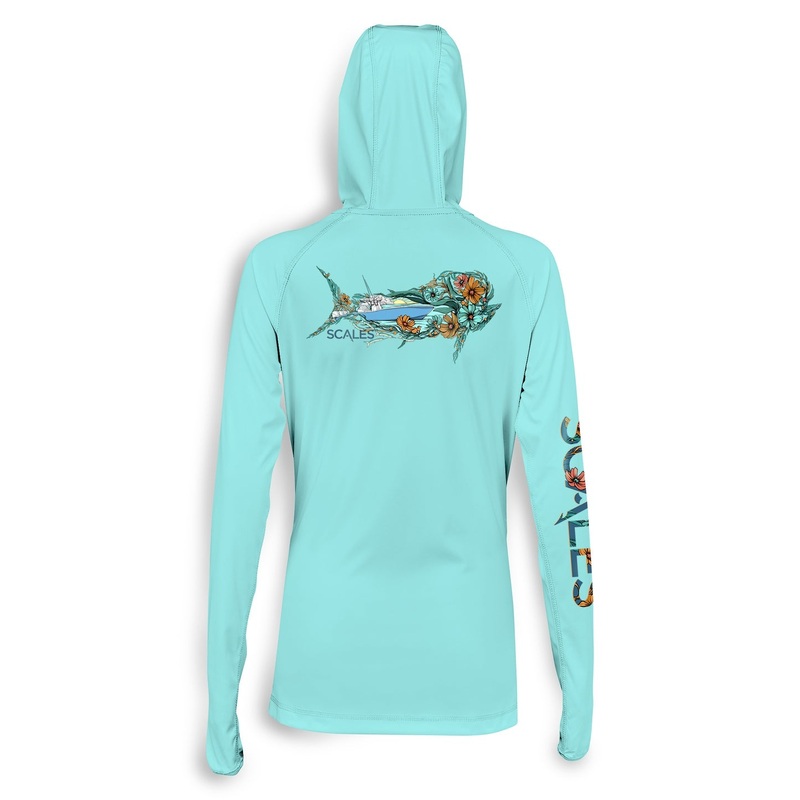 SCALES Women’s Dorado Hooded Performance Shirt Seafoam Small