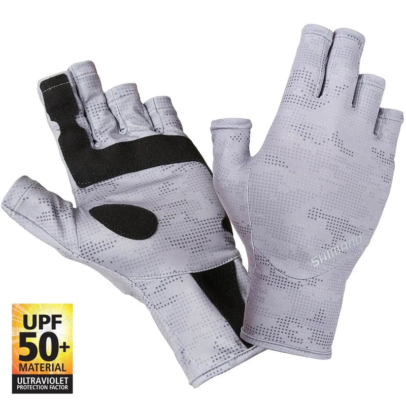 Shimano Sun Gloves UPF LGE Grey Dot Camo