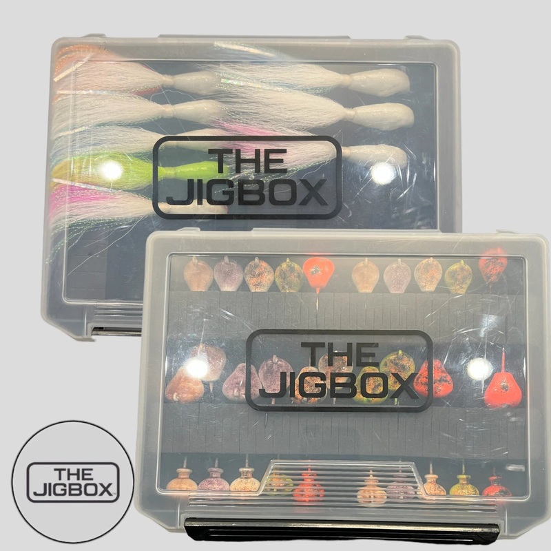 The Jig Box #1 Two Vertically Lure Tray Openings – The Lures Sit Horizontal
