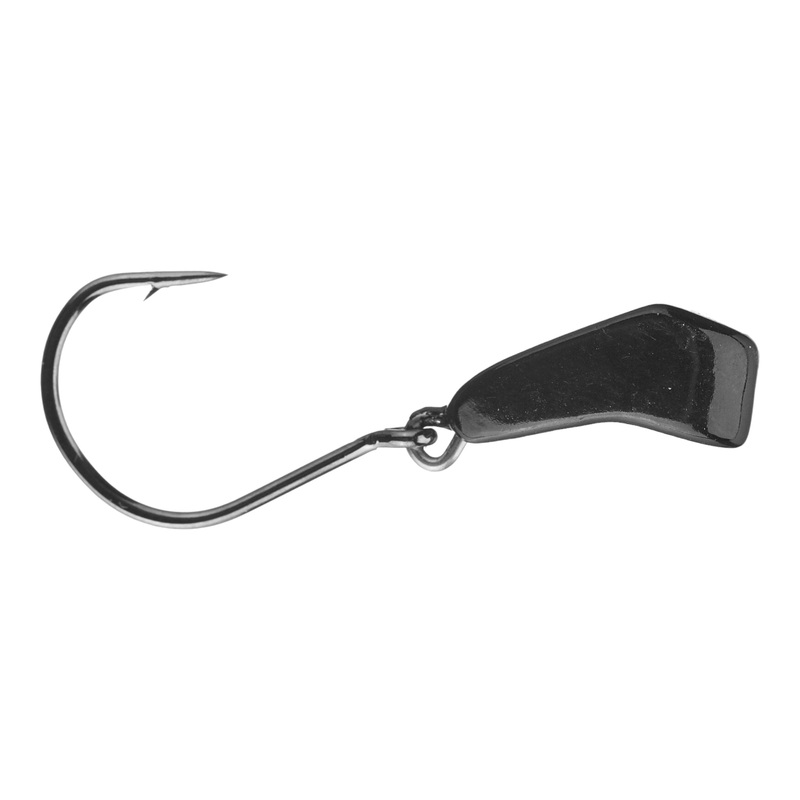 Frenzy Baits Wack-A-Sack Wacky Jigheads w/Round Bend Hook Black 1/8 oz 1