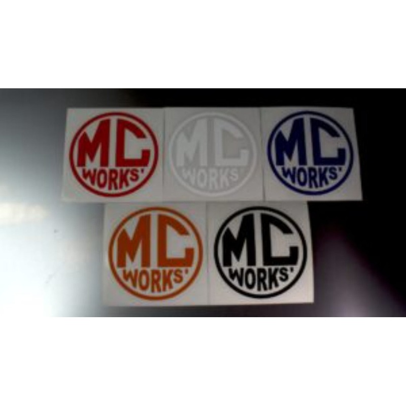 Mc Works Stickers CUTTING DECALS – Round Type M / 80mm / ORANGE