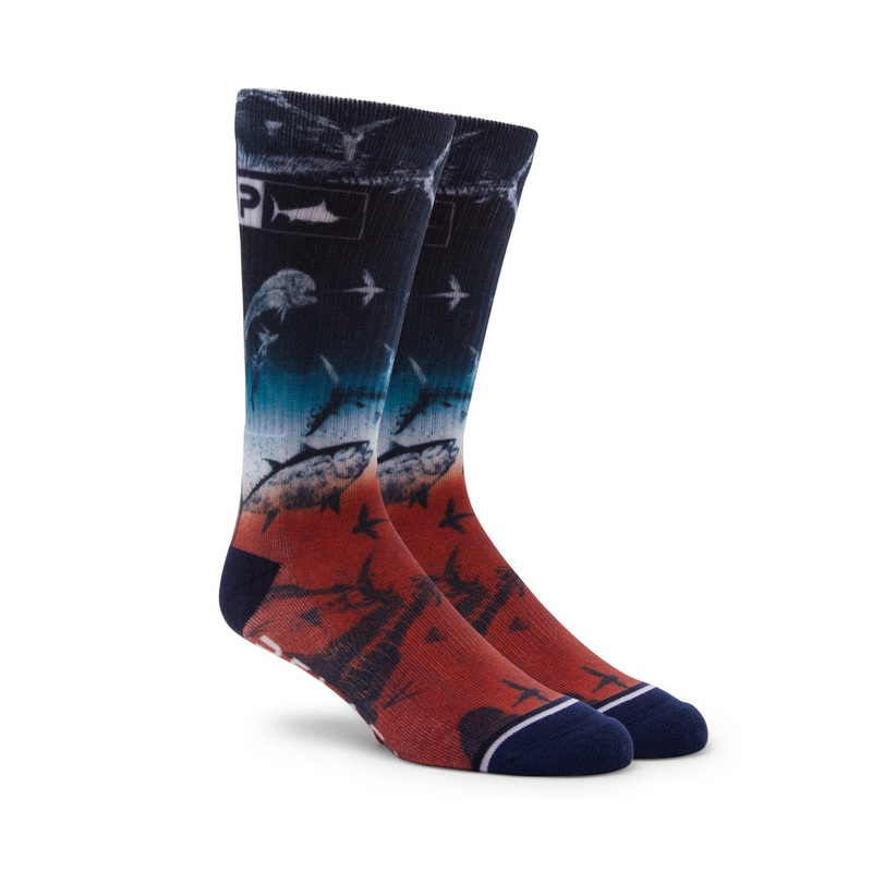 Pelagic Performance Socks Red / White / Blue S/M
