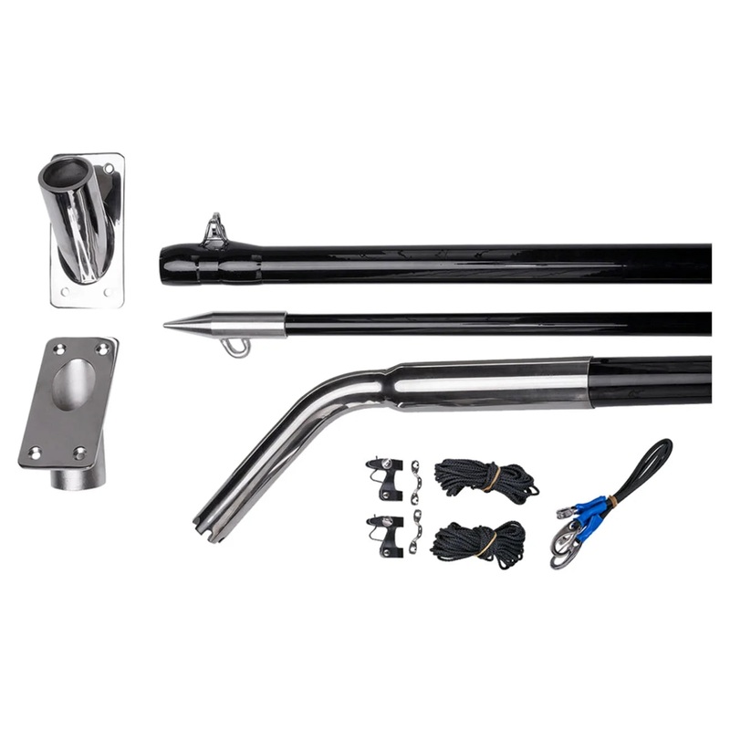 Hookem Fibreglass Outrigger Pole with Storage Bag Flush Mount 2 x 11ft 2 pc poles