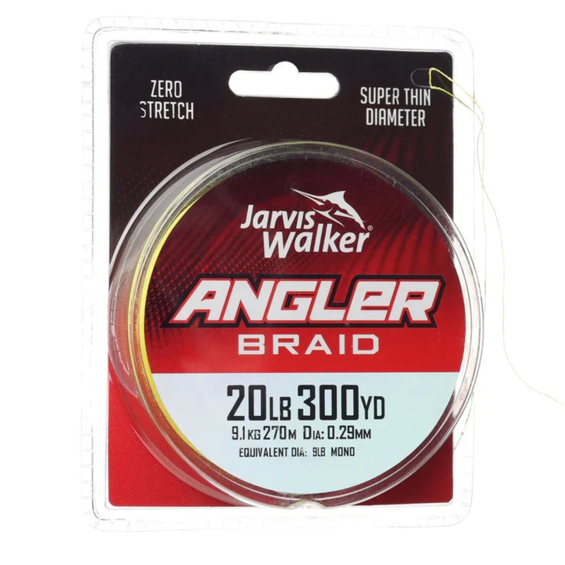 Jarvis Walker Angler Braid Chartreuse 300yd 20lb