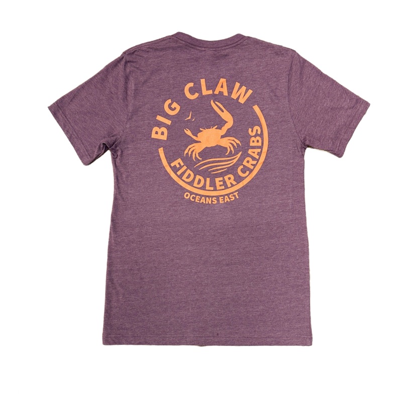 Oceans East Big Claw Tee HTHR MAROON SMALL