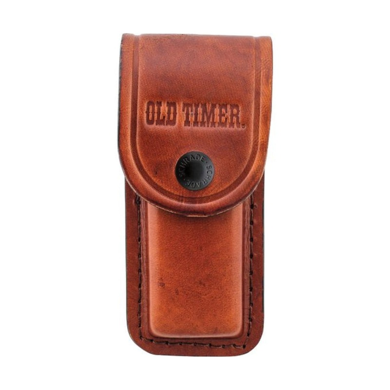 Old Timer Brown Leather Belt Sheath LARGE Brown