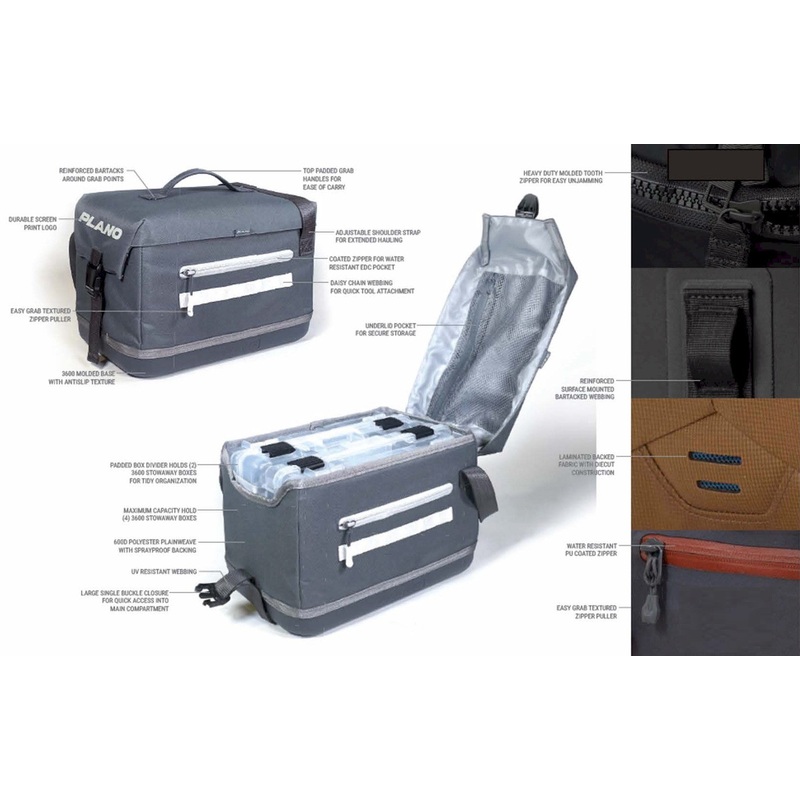 Plano Weekend Softsider Tackle Bag Charcoal/Grey PLAWKND3500GBSSSLATE