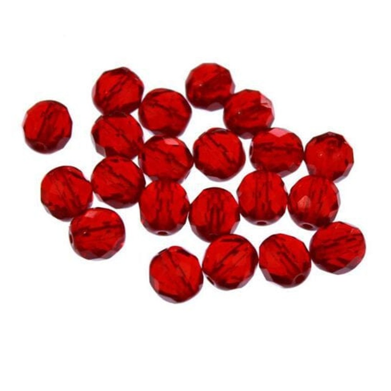 Dry Creek Glass Beads 8mm Red