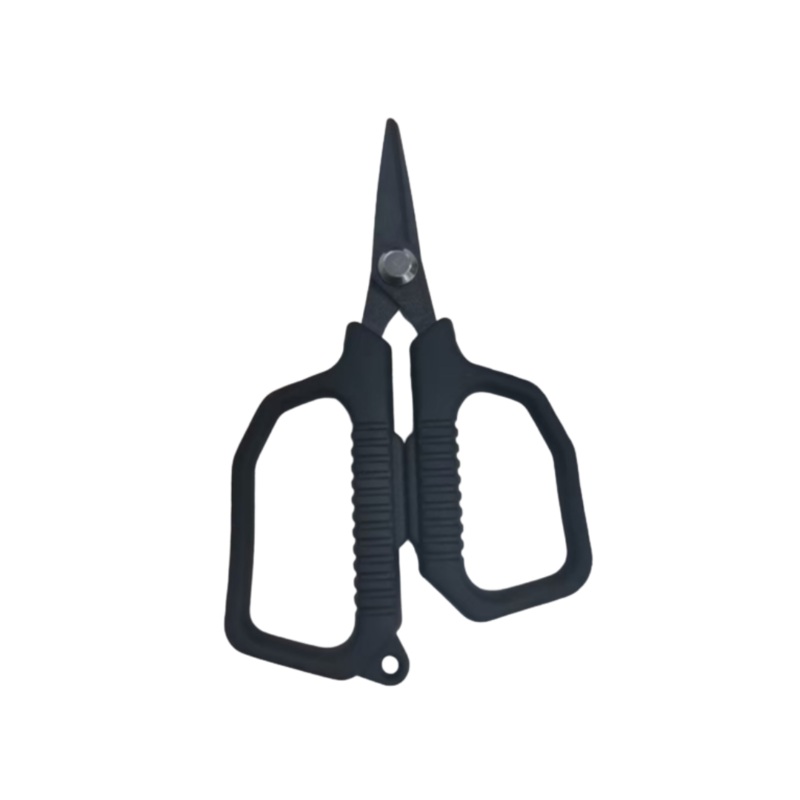 Ergonomic Grip Compact Fishing Scissors With Lanyard Holes Design