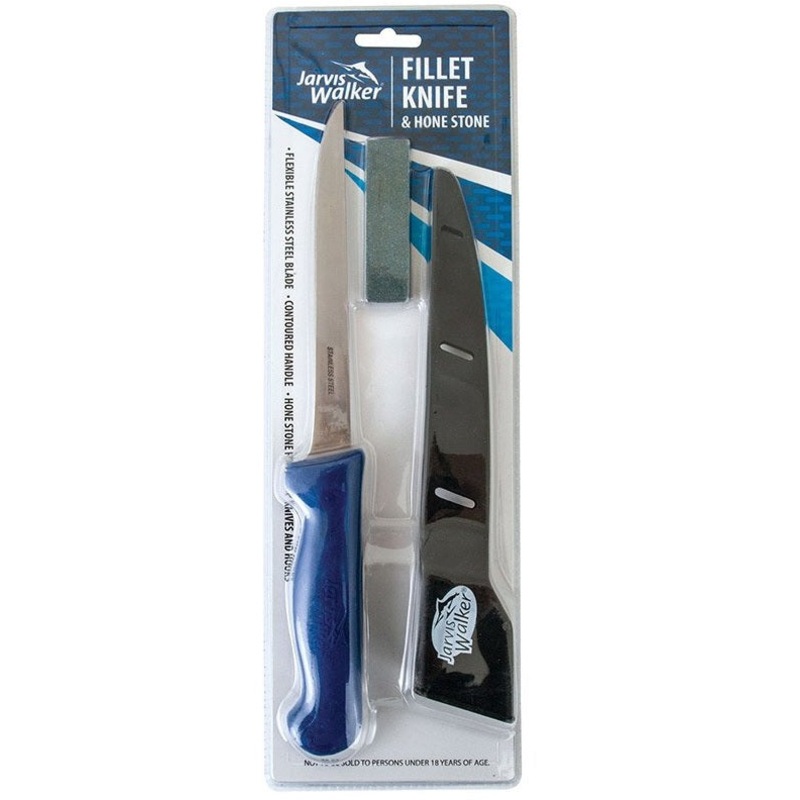 Jarvis Walker 7 Inch Fillet Knife With Sharpening Stone Set Kit