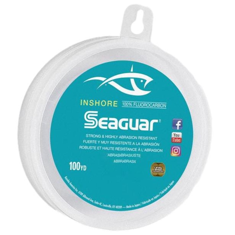 Seaguar Inshore Fluorocarbon Leader Material – 100yd Spools 12lb – 100yds