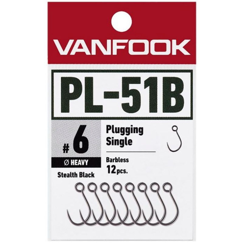 Vanfook PL-51BL Plug Expert Barbless Hook 12-pack 2
