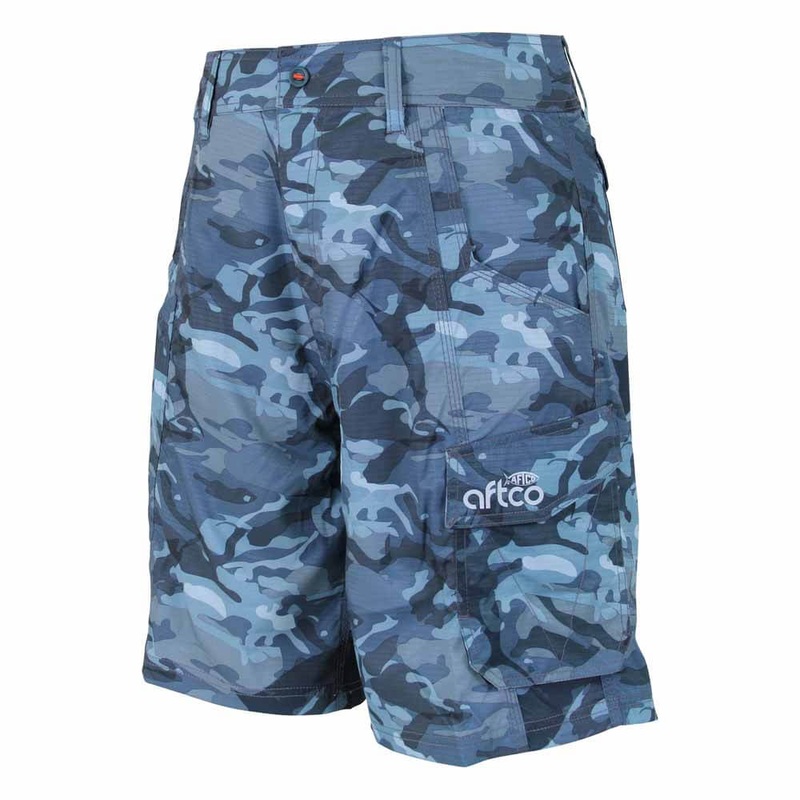Aftco Blue Camo Tacical Fishing Shorts 42