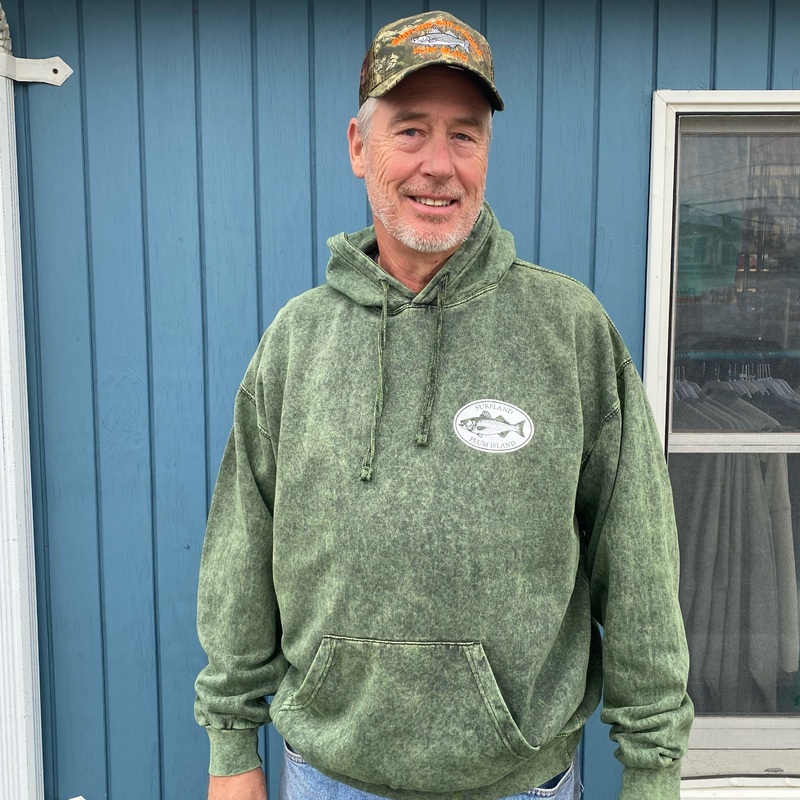 SBT Mineral Wash Pullover Hoody Dk. Green SMALL