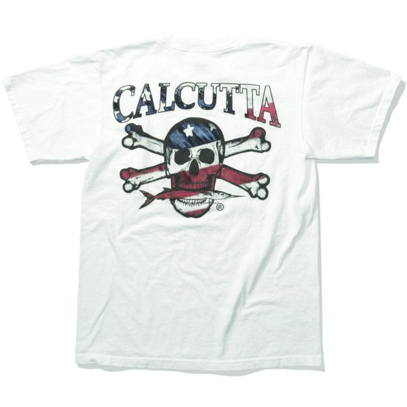Calcutta CRWBXXL Red,White,Blue Flag T-Shirt White Short Sleeve XXL