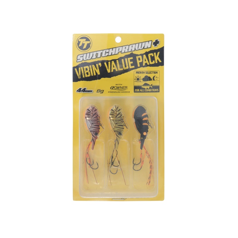 TT SwitchPrawn Plus Blade Lure Value Pack 44mm
