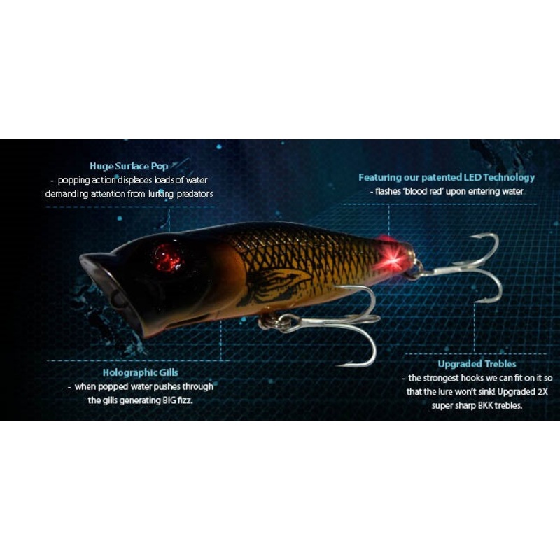 Balista S-Pop 75mm Flashing LED Hard Body Lure After Dark
