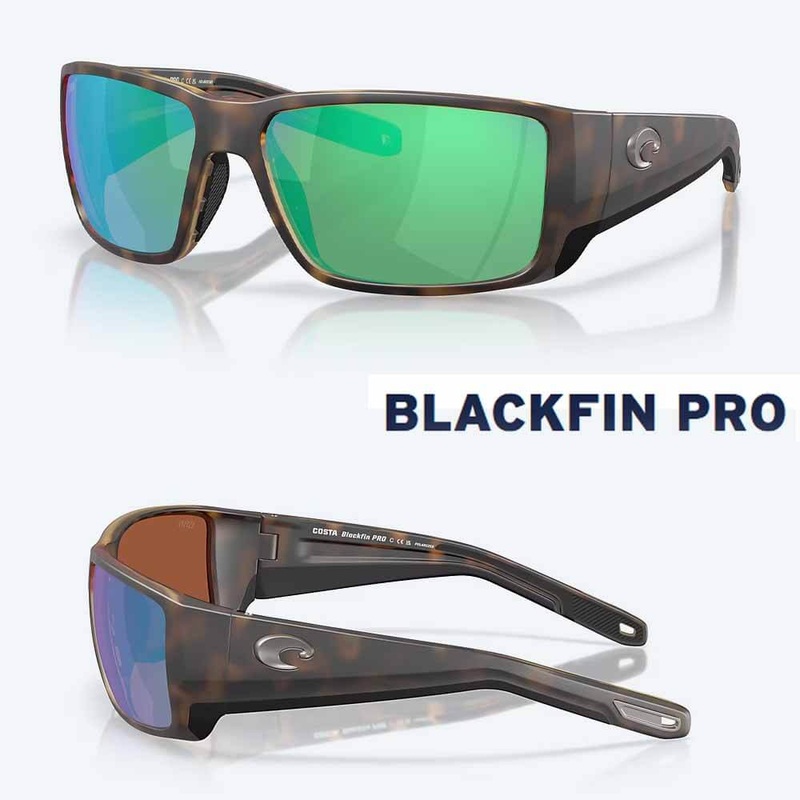 Costa Blackfin Pro Matte Tortoise Frame Sunglasses 580G GREEN MIRROR