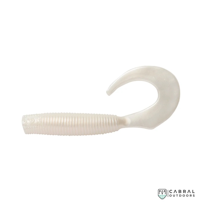 Daiwa Elastomax Bait Junkie Grubz | Size: 4inch | 5pcs/pk White Pearl