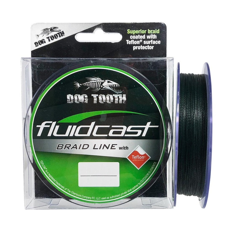 Dog Tooth Fluidcast 150m Green Braided Fishing Line 10lb