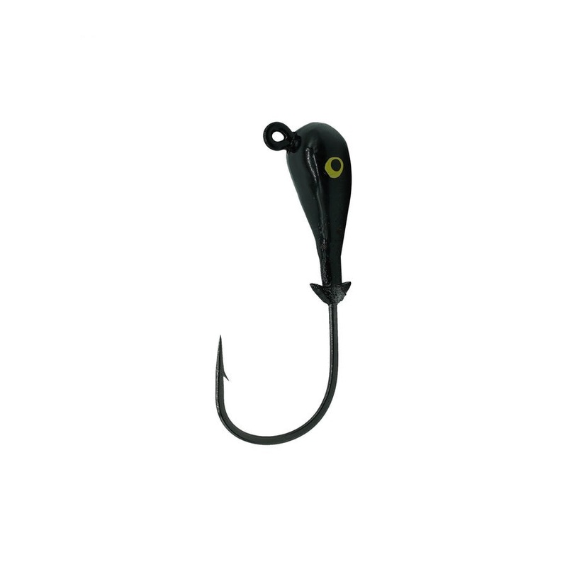 Mission Fishin 1oz Jig Heads Double Barbed 2pk Black