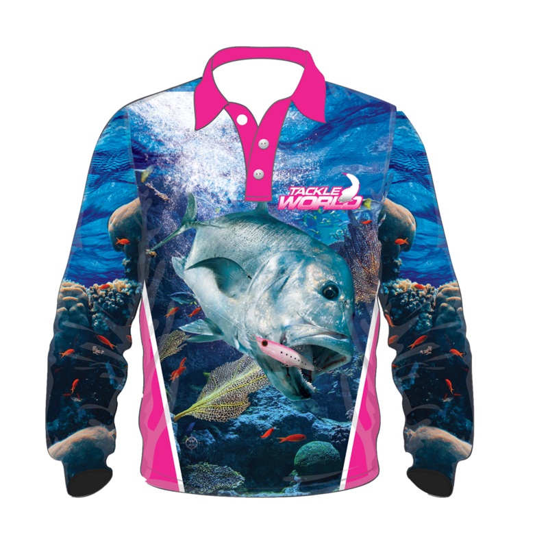 Tackleworld Ladies/Girls Giant Trevally Longsleeve Sun Shirts 10 GT