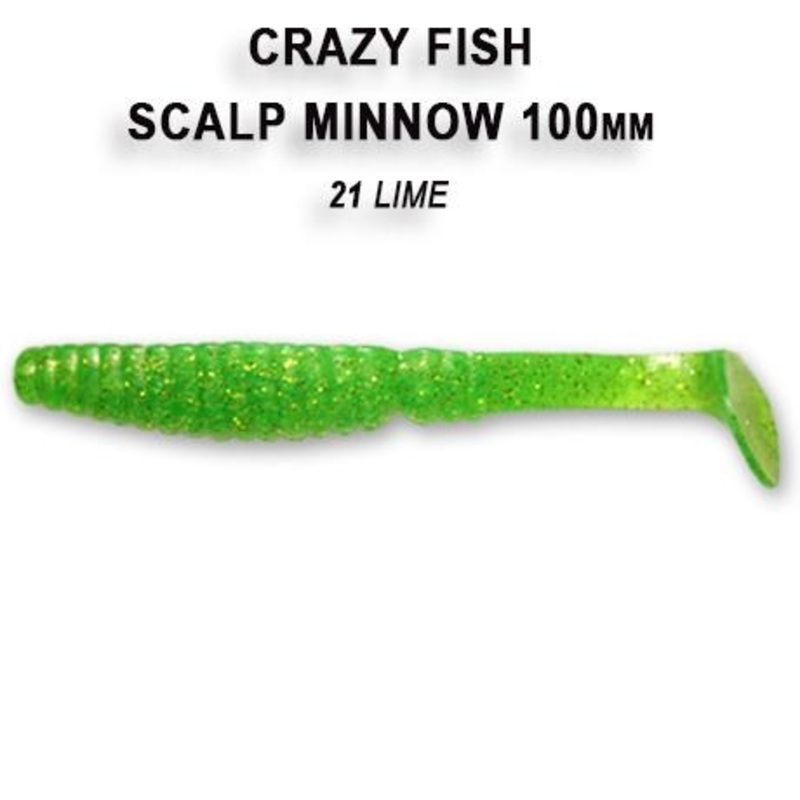 CRAZY FISH Scalp Minnow 4″ (10 cm) – 4 pc 1