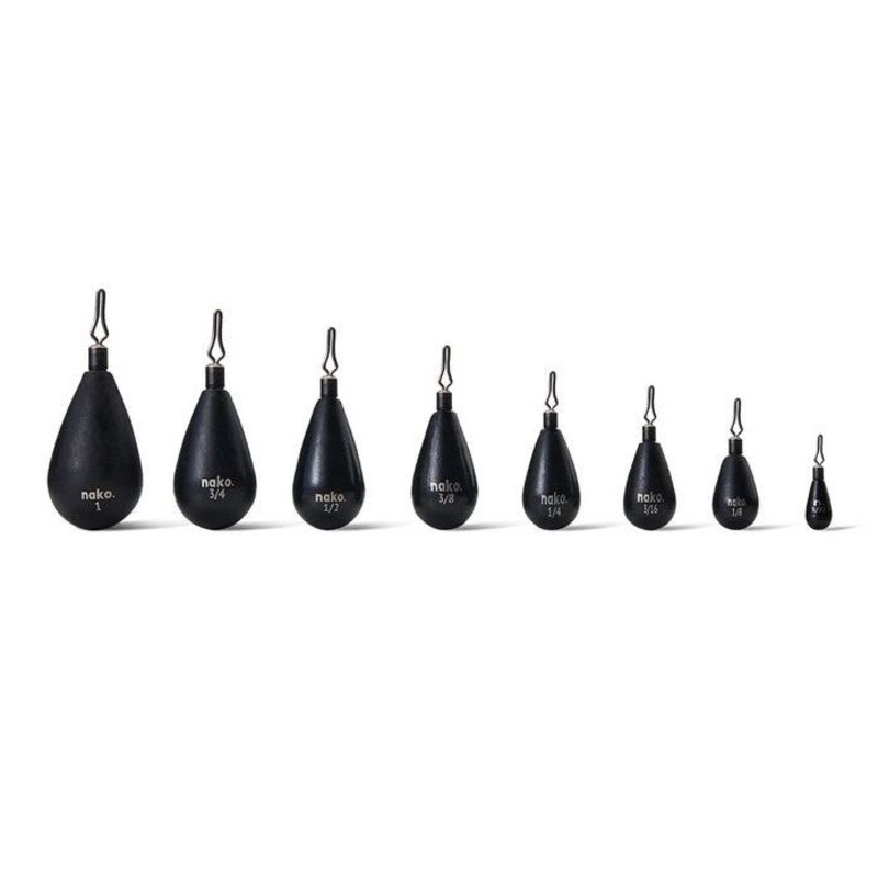 Nako Tungsten Tear Drop Shot Weights 3/16 5pk