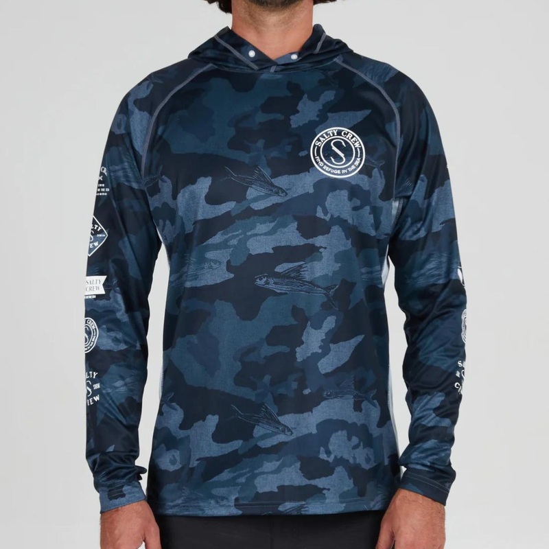 Salty Crew Palomar Pinnacle Hood S HARBOR BLUE
