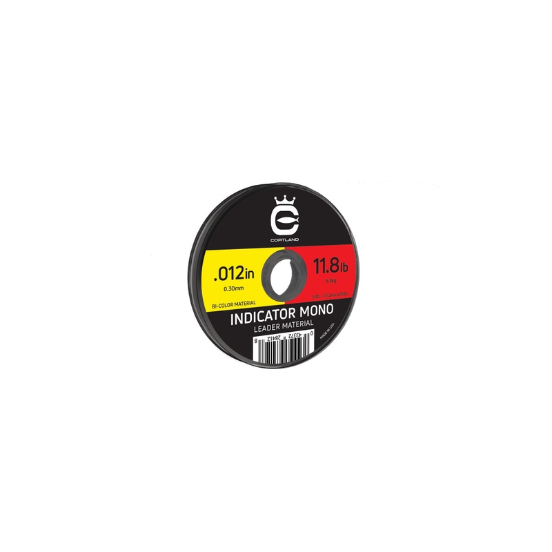 Cortland Indicator Mono Leader Material – Bi-color BI-COLOR 50 FT / 17 YD .006″ / 5.5 LB